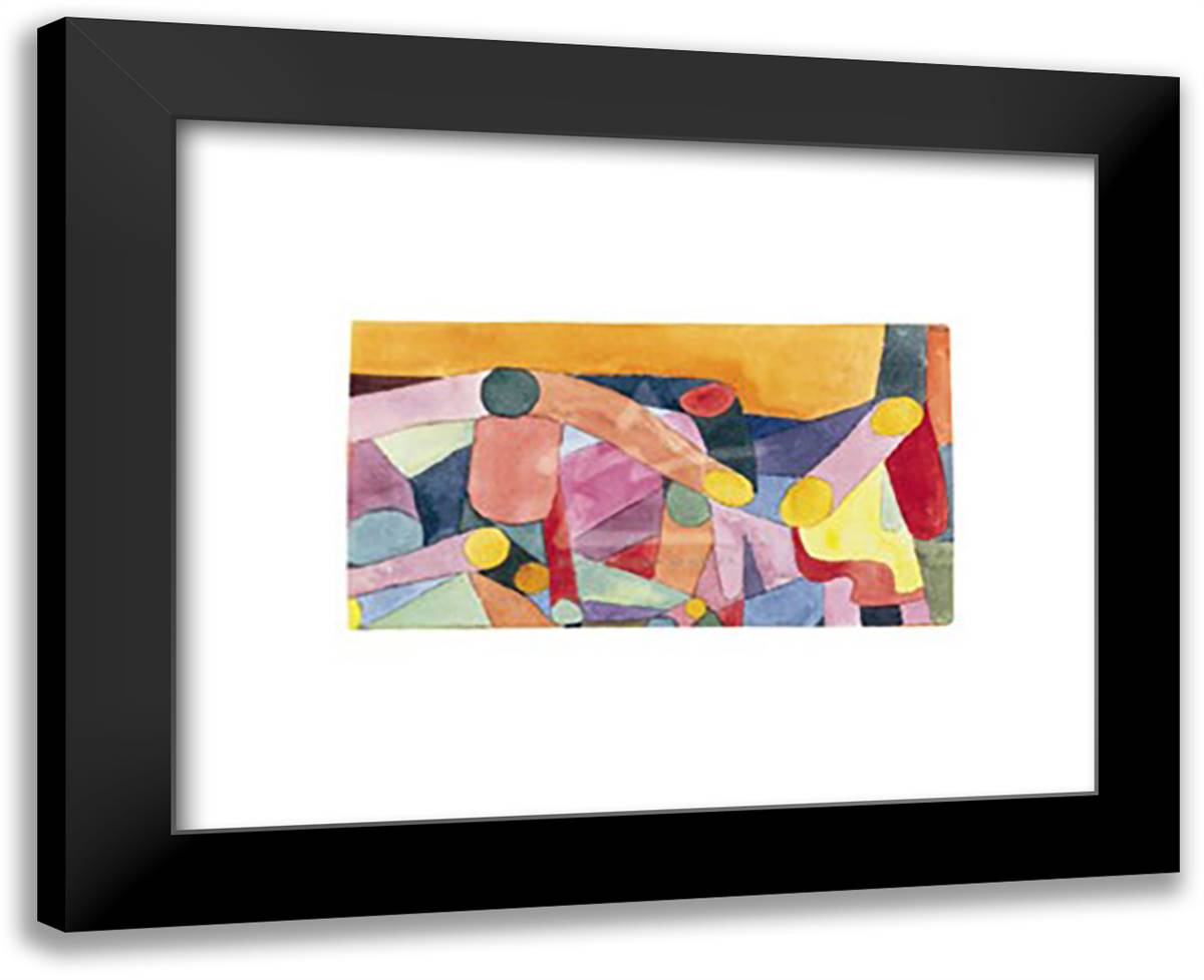 Color Composition, 1915 18x15 Black Modern Wood Framed Art Print Poster by Klee, Paul