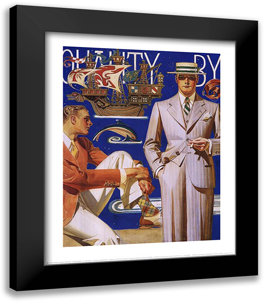Quality by Kuppenheimer 15x18 Black Modern Wood Framed Art Print Poster by Leyendecker