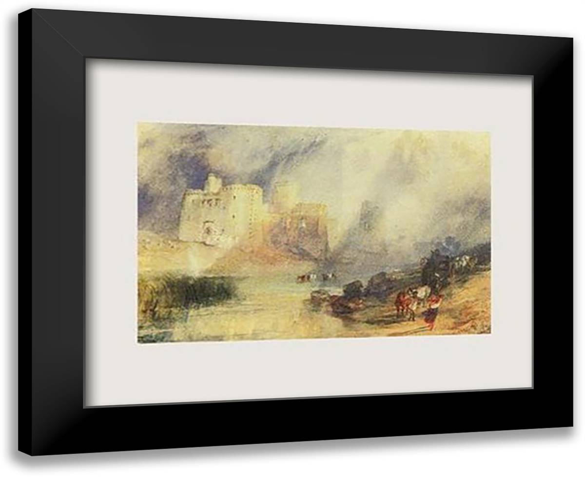 Kidwelly Castle, South Wales 18x15 Black Modern Wood Framed Art Print Poster by Turner, J.M.W.