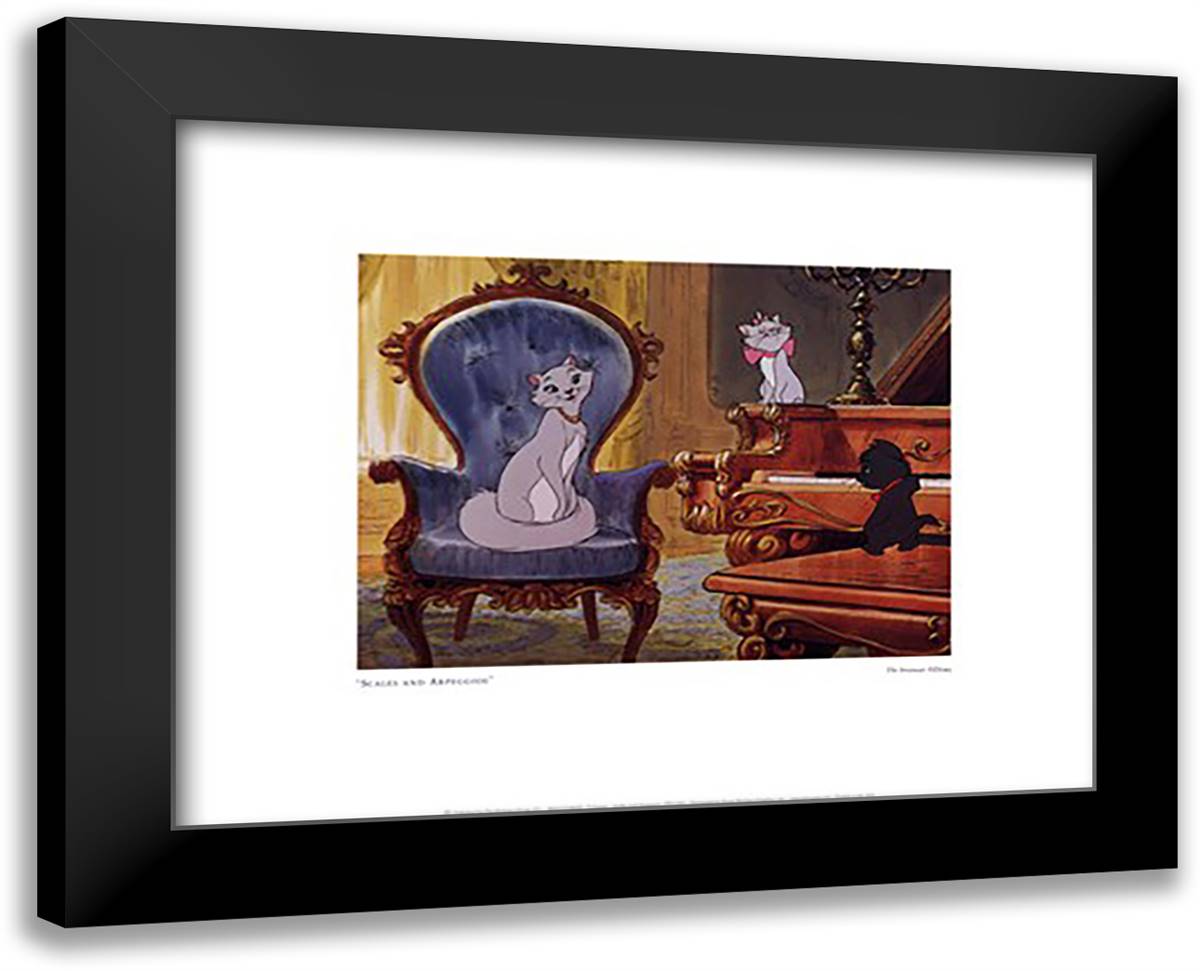 Scales and Arpeggios 18x15 Black Modern Wood Framed Art Print Poster by Disney