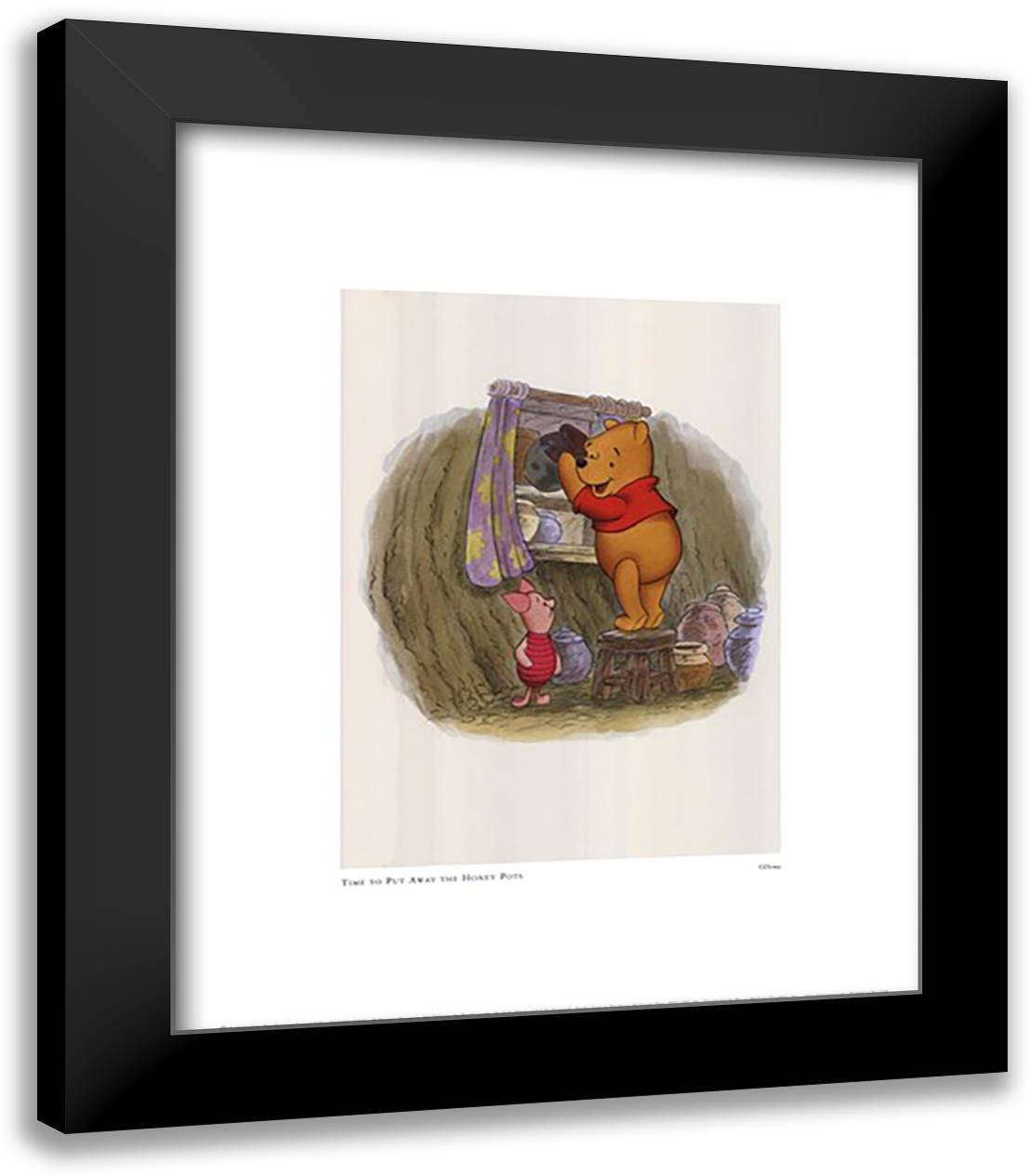 Time to Put Away the Honey Pots 15x18 Black Modern Wood Framed Art Print Poster by Disney