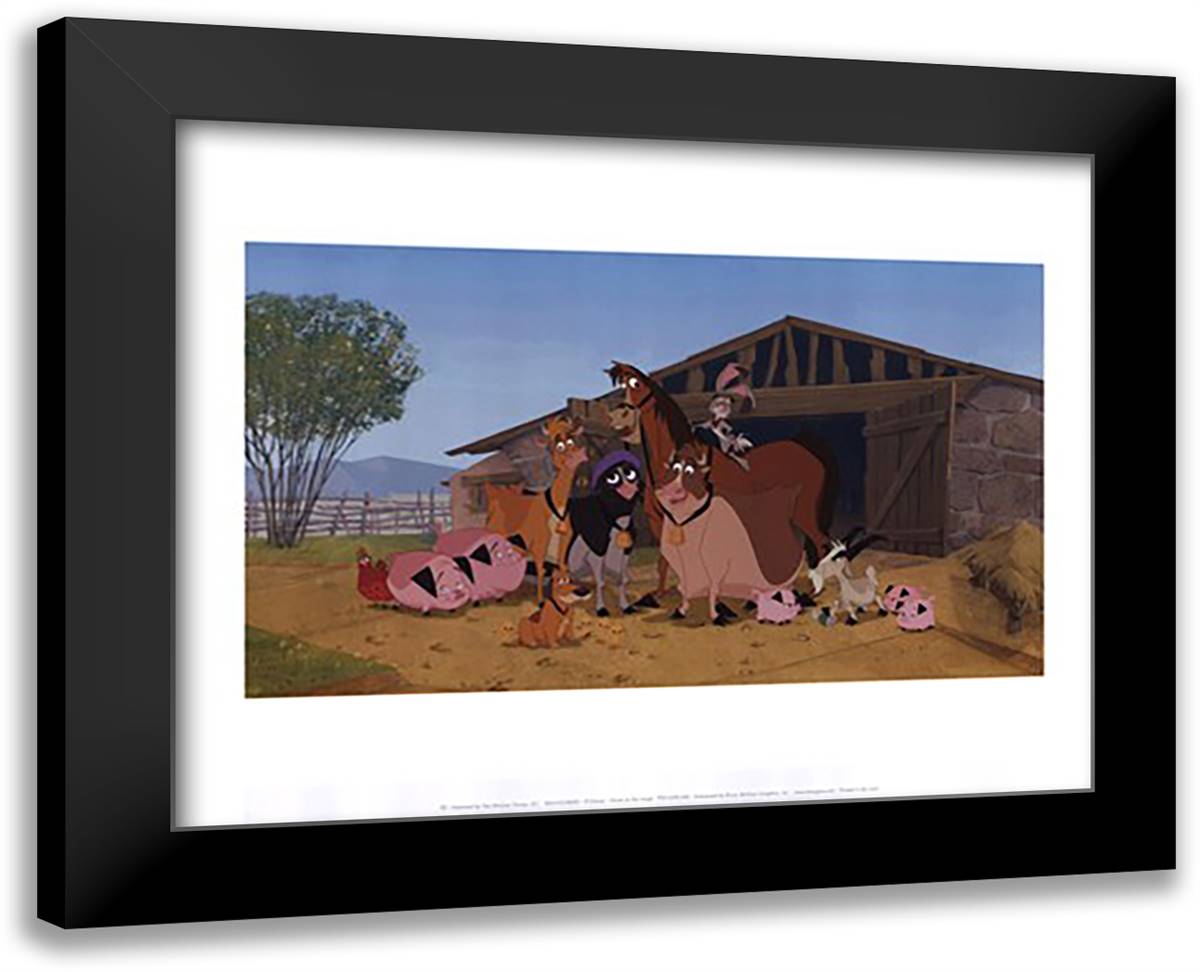 Home on the Range 18x15 Black Modern Wood Framed Art Print Poster by Disney