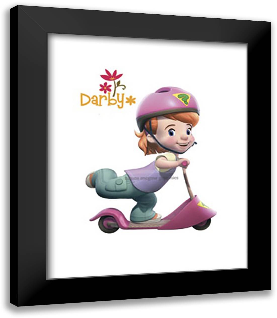 My Friends Tigger & Pooh: Darby 15x18 Black Modern Wood Framed Art Print Poster by Disney
