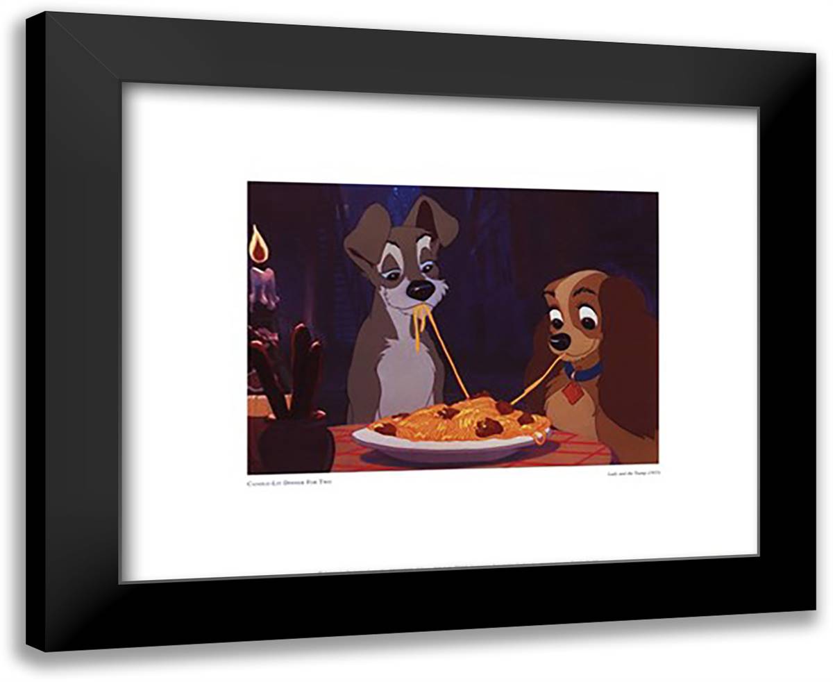 Bella Notte 18x15 Black Modern Wood Framed Art Print Poster by Disney