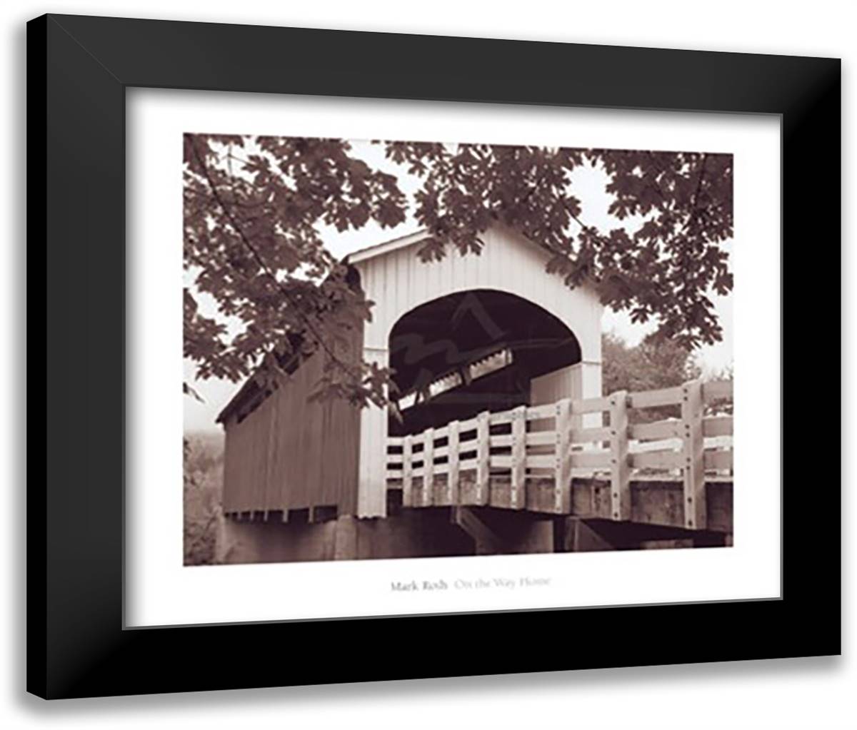 On the Way Home 28x24 Black Modern Wood Framed Art Print Poster by Roth, Jack