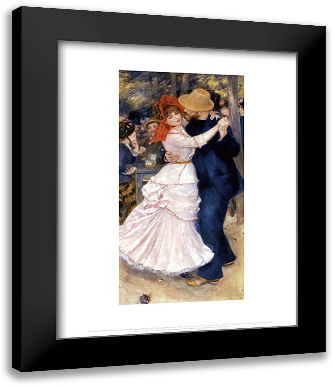 Dance at Bougival 15x18 Black Modern Wood Framed Art Print Poster by Renoir, Pierre-Auguste