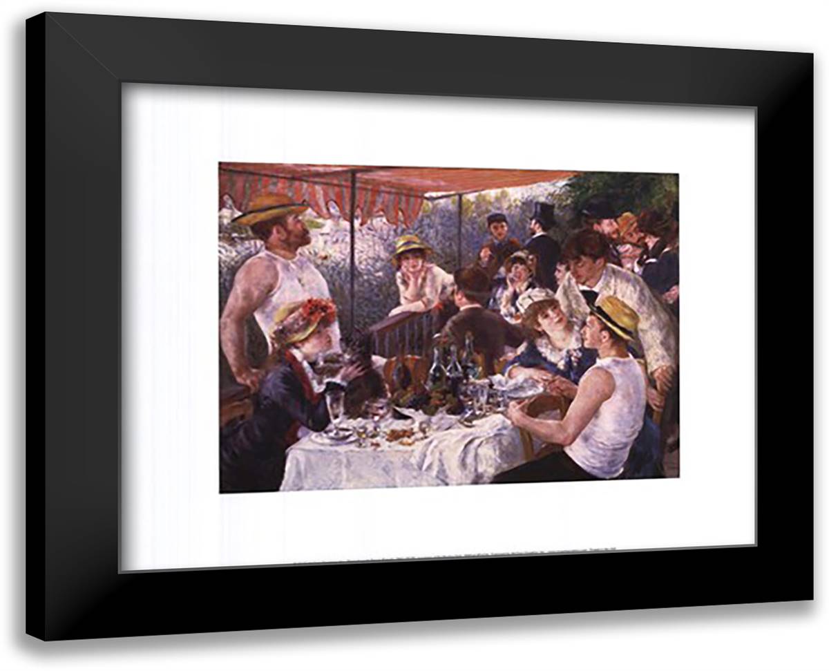 Luncheon of the Boating Party, c.1881 18x15 Black Modern Wood Framed Art Print Poster by Renoir, Pierre-Auguste