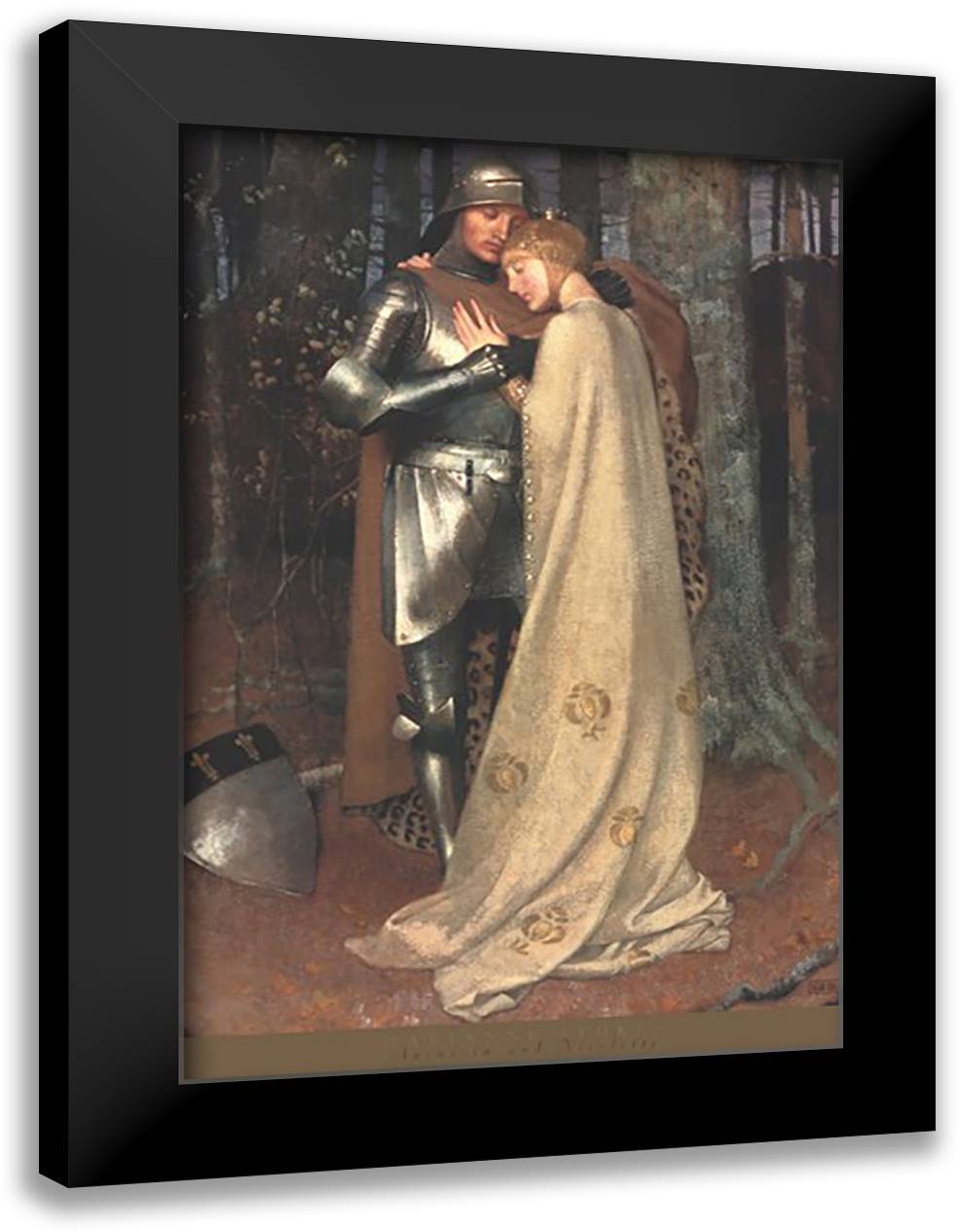 Aucassin and Nicolette 28x40 Black Modern Wood Framed Art Print Poster by Stokes, Marianne