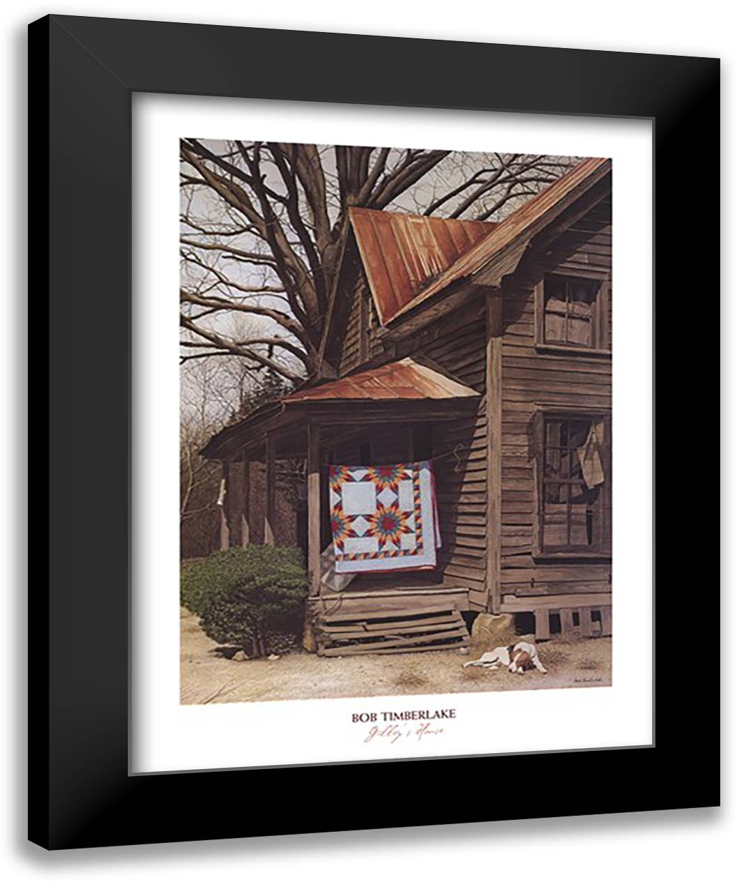 Gilley's House 22x28 Black Modern Wood Framed Art Print Poster by Timberlake, Bob