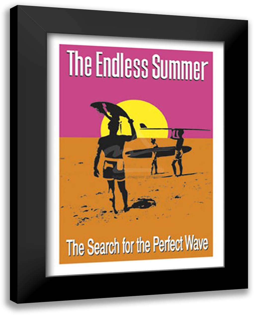 The Endless Summer 28x40 Black Modern Wood Framed Art Print Poster by Hamersveld, John Van