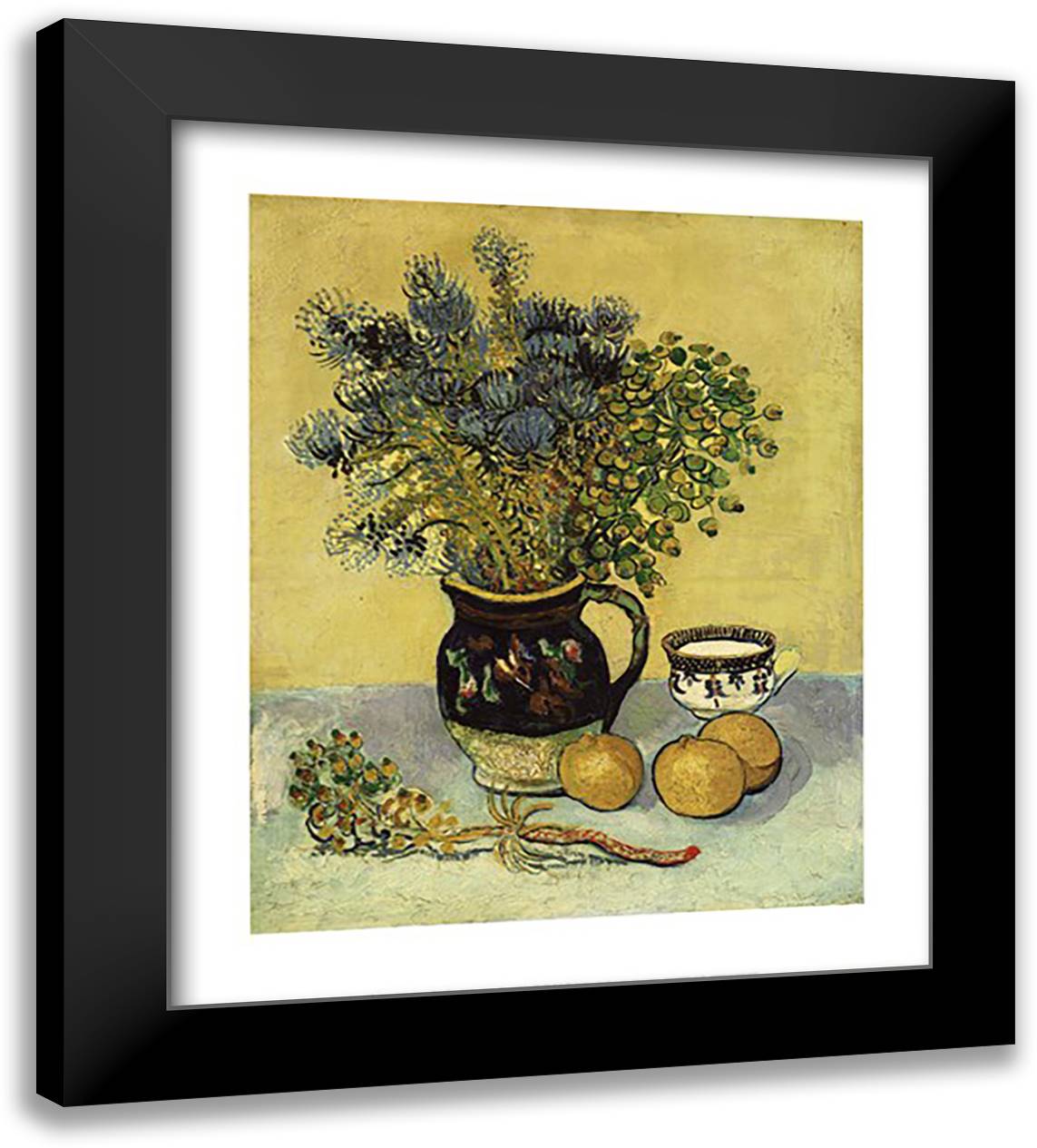 Still Life, c.1888 24x28 Black Modern Wood Framed Art Print Poster by Van Gogh, Vincent