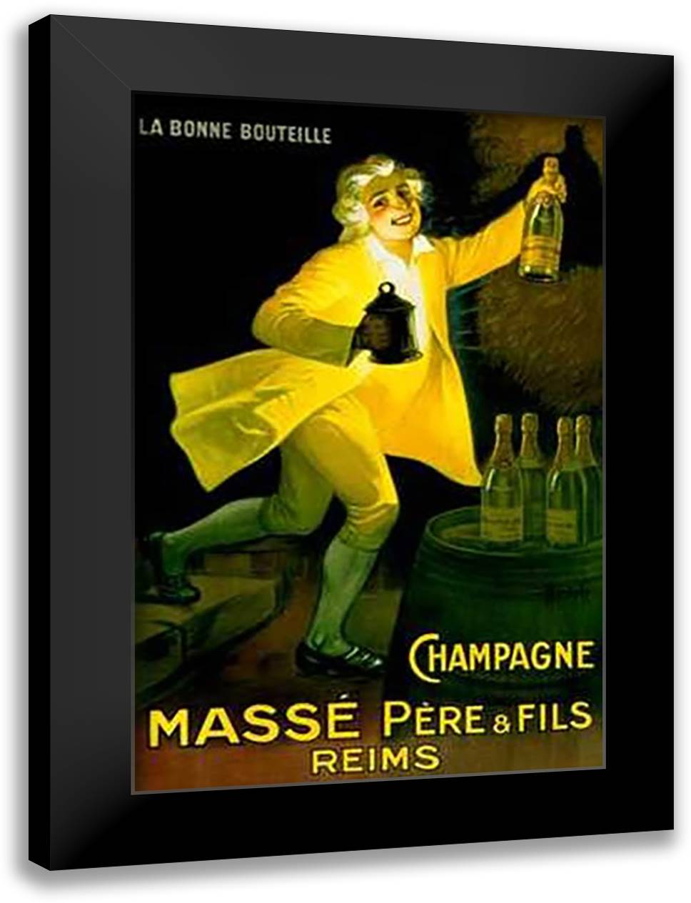 Masse Pere Fils 26x32 Black Modern Wood Framed Art Print Poster