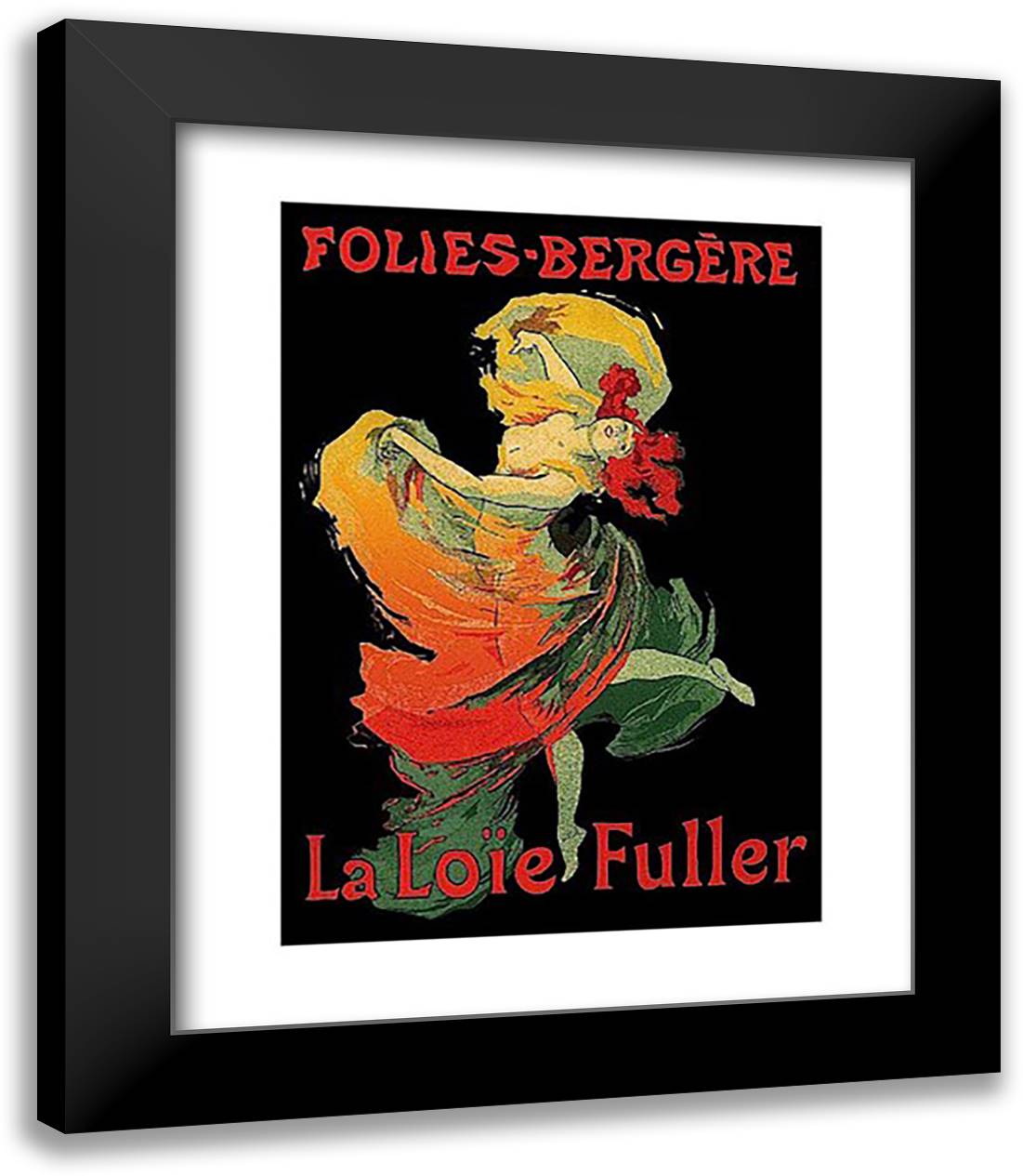 Folies-Bregere La Loie Fuller 15x18 Black Modern Wood Framed Art Print Poster
