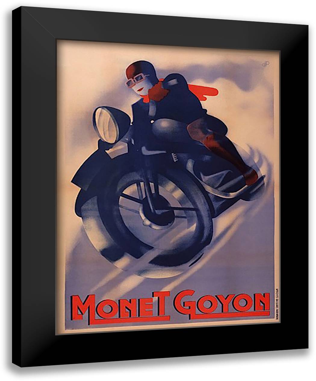 Monet Goyon 28x38 Black Modern Wood Framed Art Print Poster