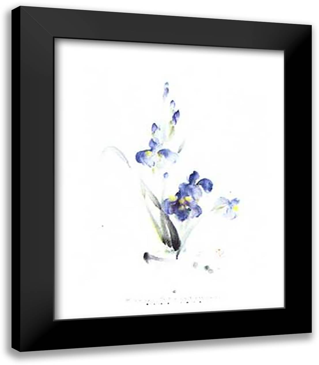 Blue Iris 20x24 Black Modern Wood Framed Art Print Poster by Stratman, Kay