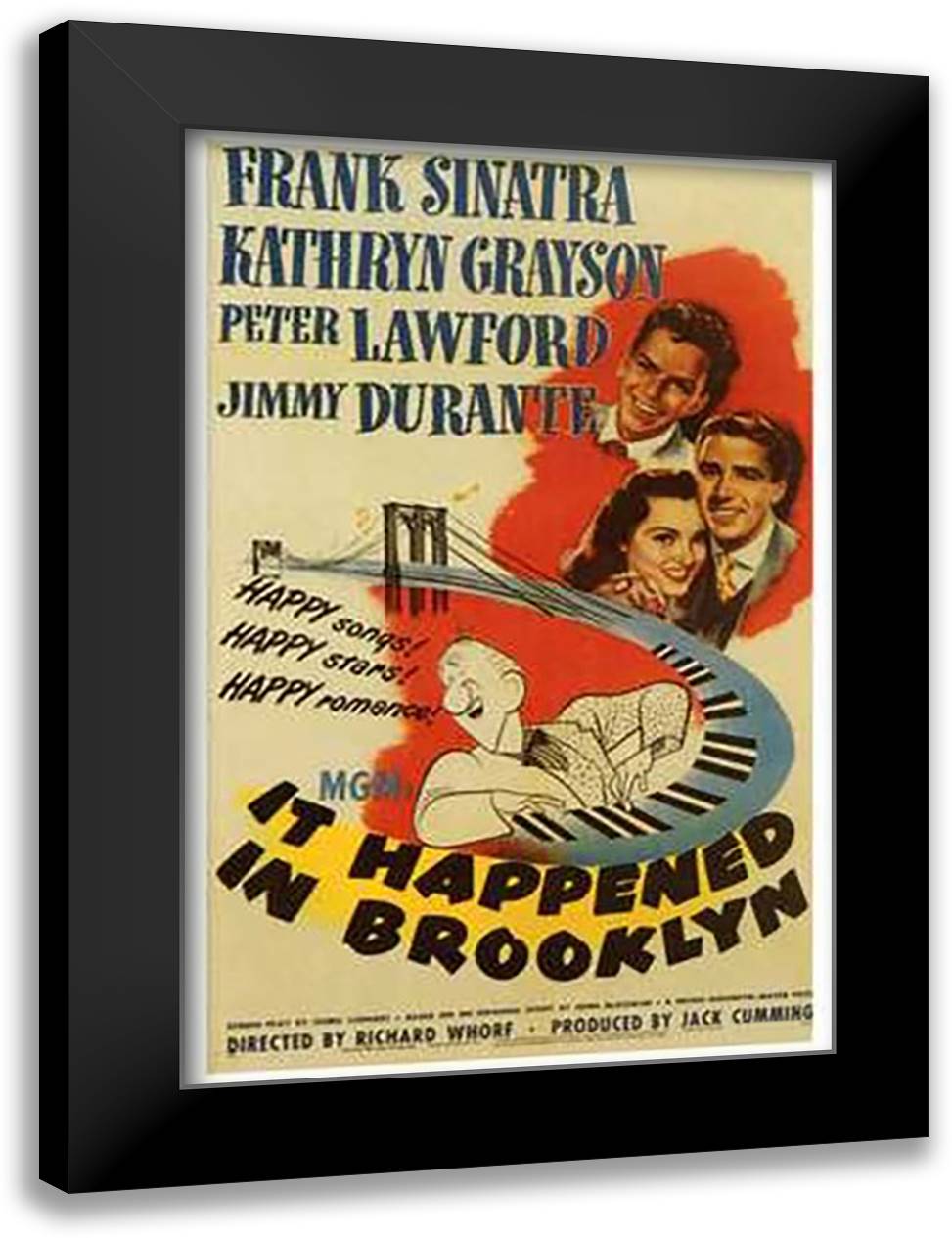 it Happened in Brooklyn 15x21 Black Modern Wood Framed Art Print Poster