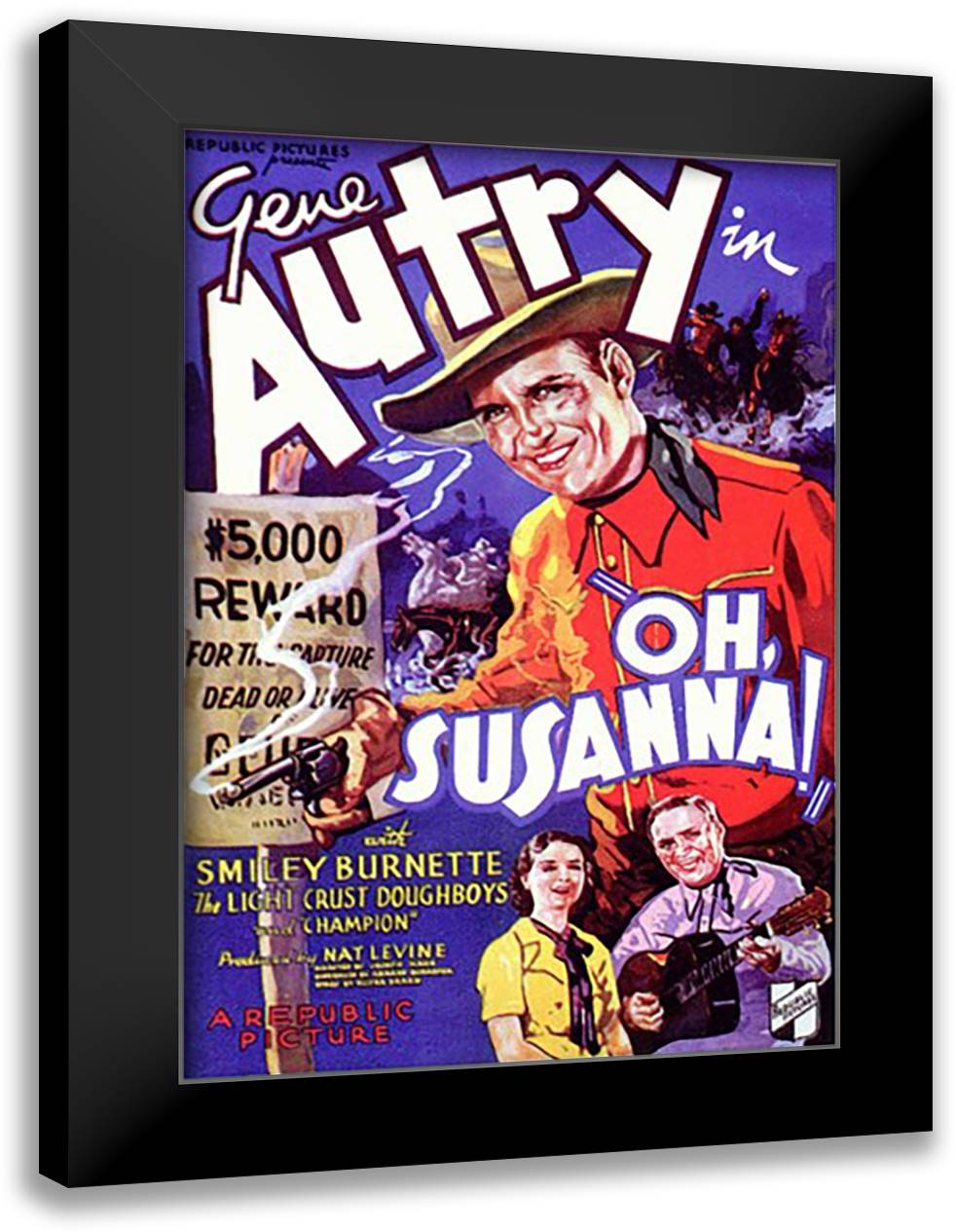 Oh, Susanna! 15x21 Black Modern Wood Framed Art Print Poster