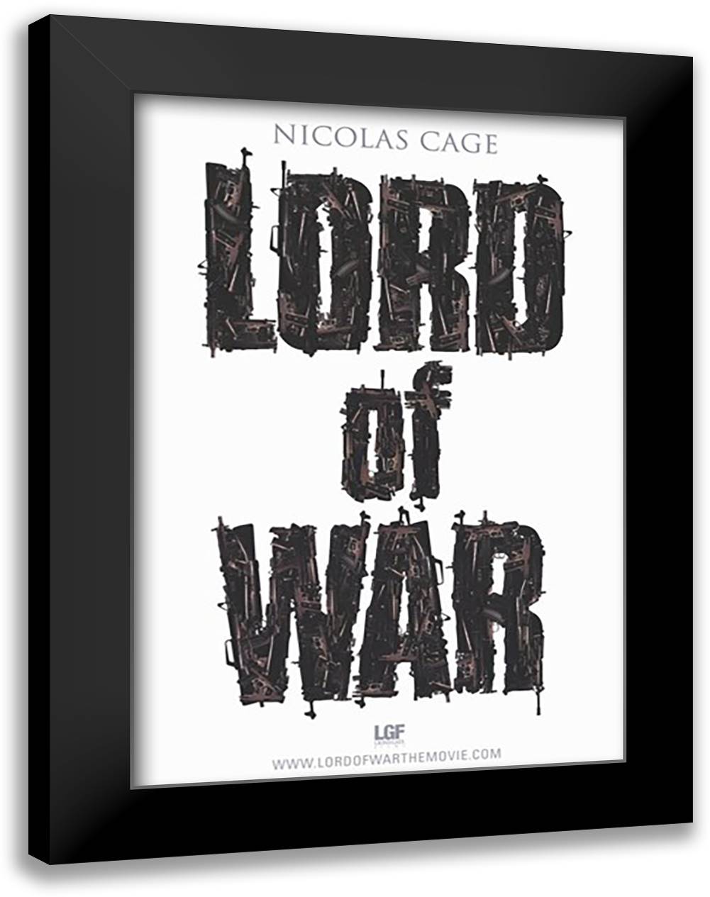 Lord of War 15x21 Black Modern Wood Framed Art Print Poster