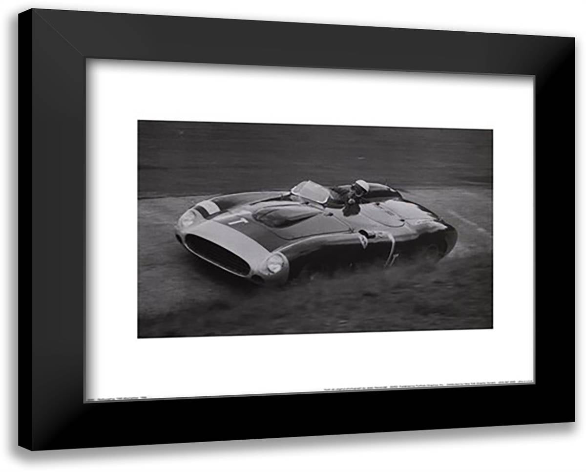 Jesse Alexander - Nurburgring 1000k, 1956 Size 18x15 Black Modern Wood Framed Art Print Poster by Alexander, Jesse