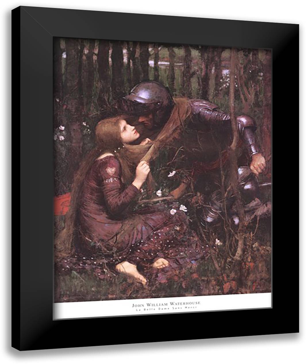 La Belle Dame Sans Merci, c.1893 28x36 Black Modern Wood Framed Art Print Poster by Waterhouse, John William