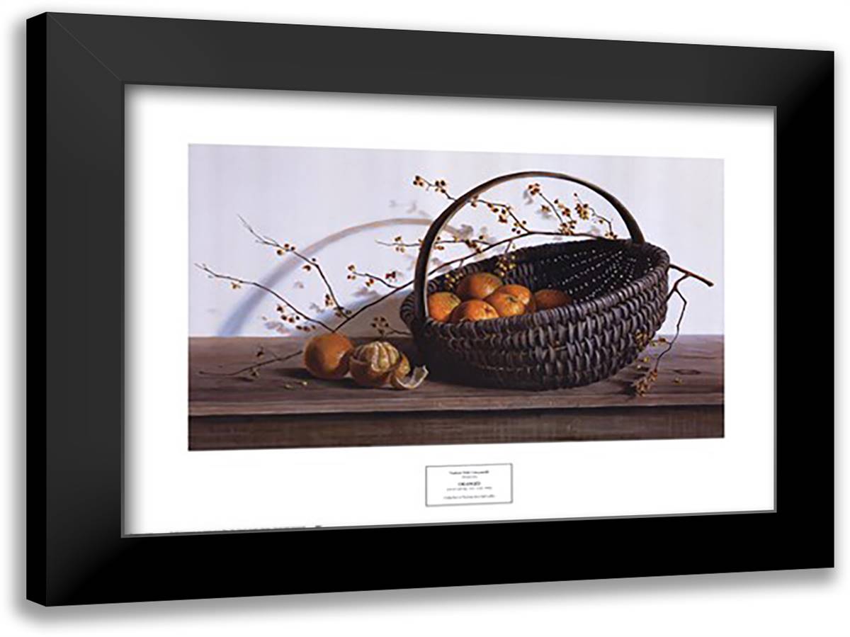 Oranges 27x20 Black Modern Wood Framed Art Print Poster by Campanelli, Pauline Eble