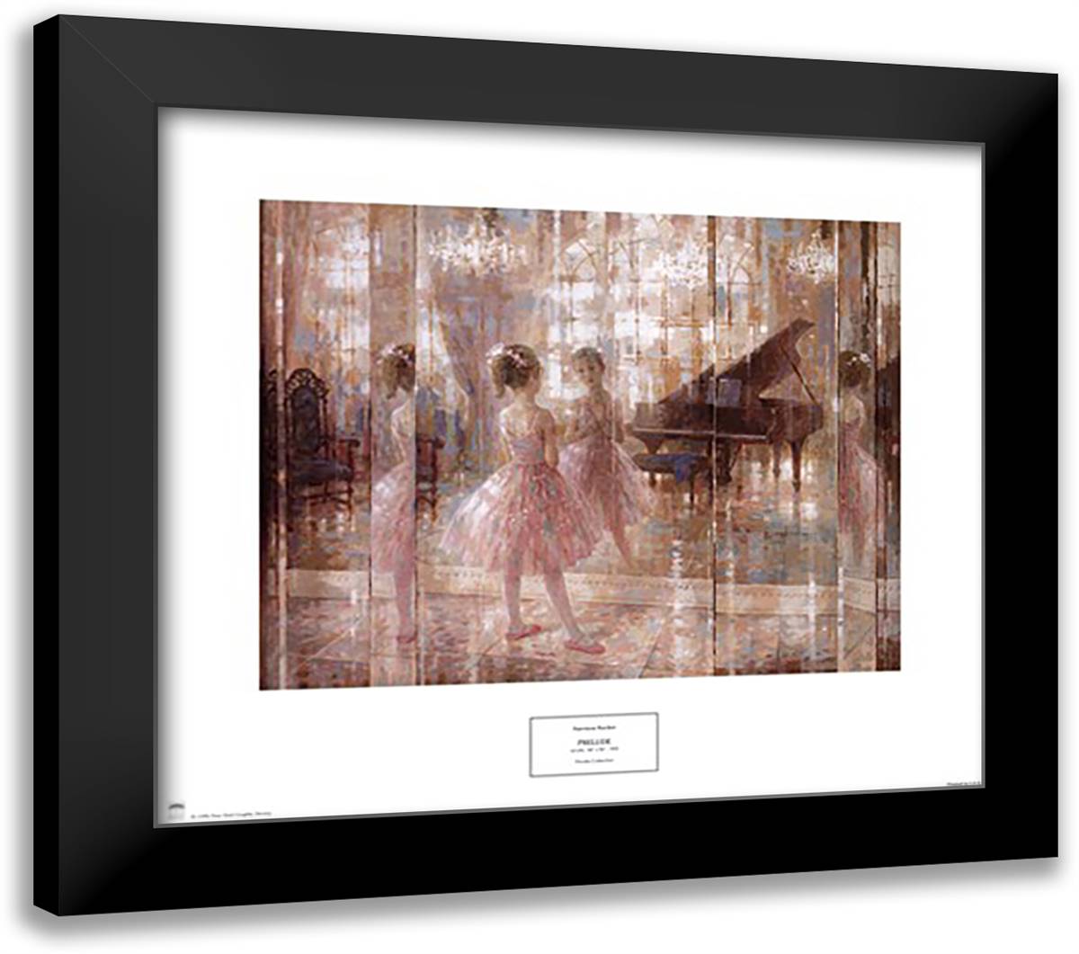 Prelude 22x20 Black Modern Wood Framed Art Print Poster by Rucker, Harrison