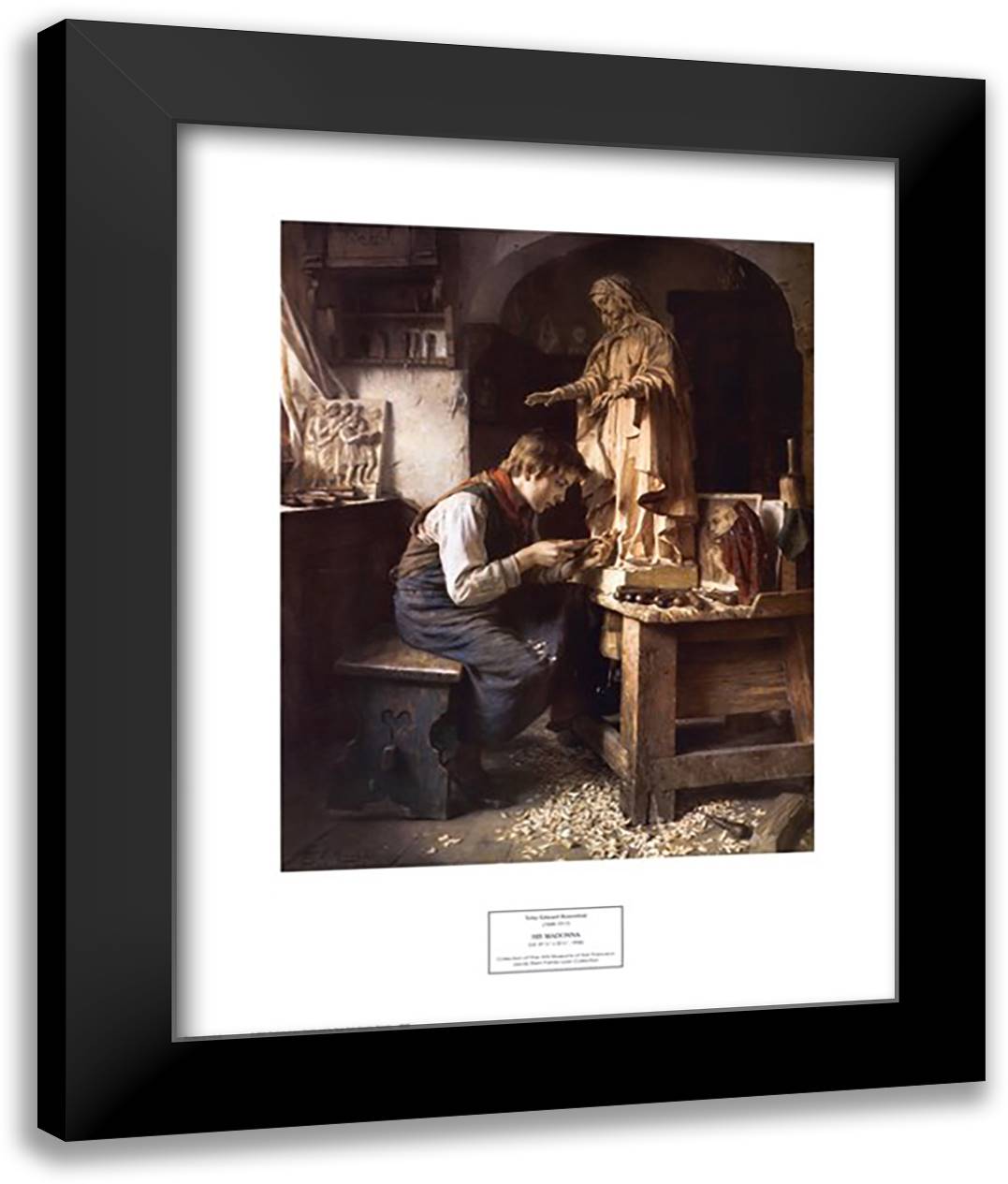 His Madonna, c.1908 19x23 Black Modern Wood Framed Art Print Poster by Rosenthal, Toby Edward