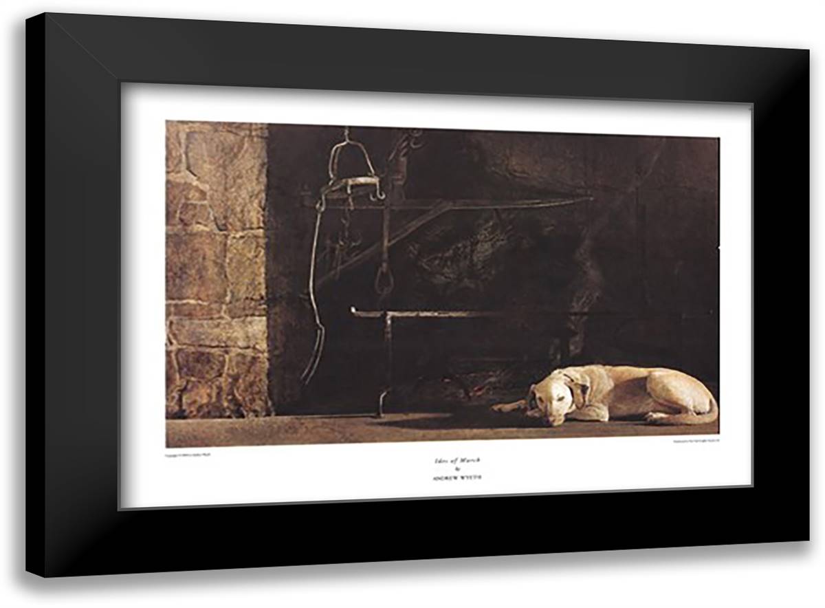 Ides of March 40x28 Black Modern Wood Framed Art Print Poster by Wyeth, Andrew