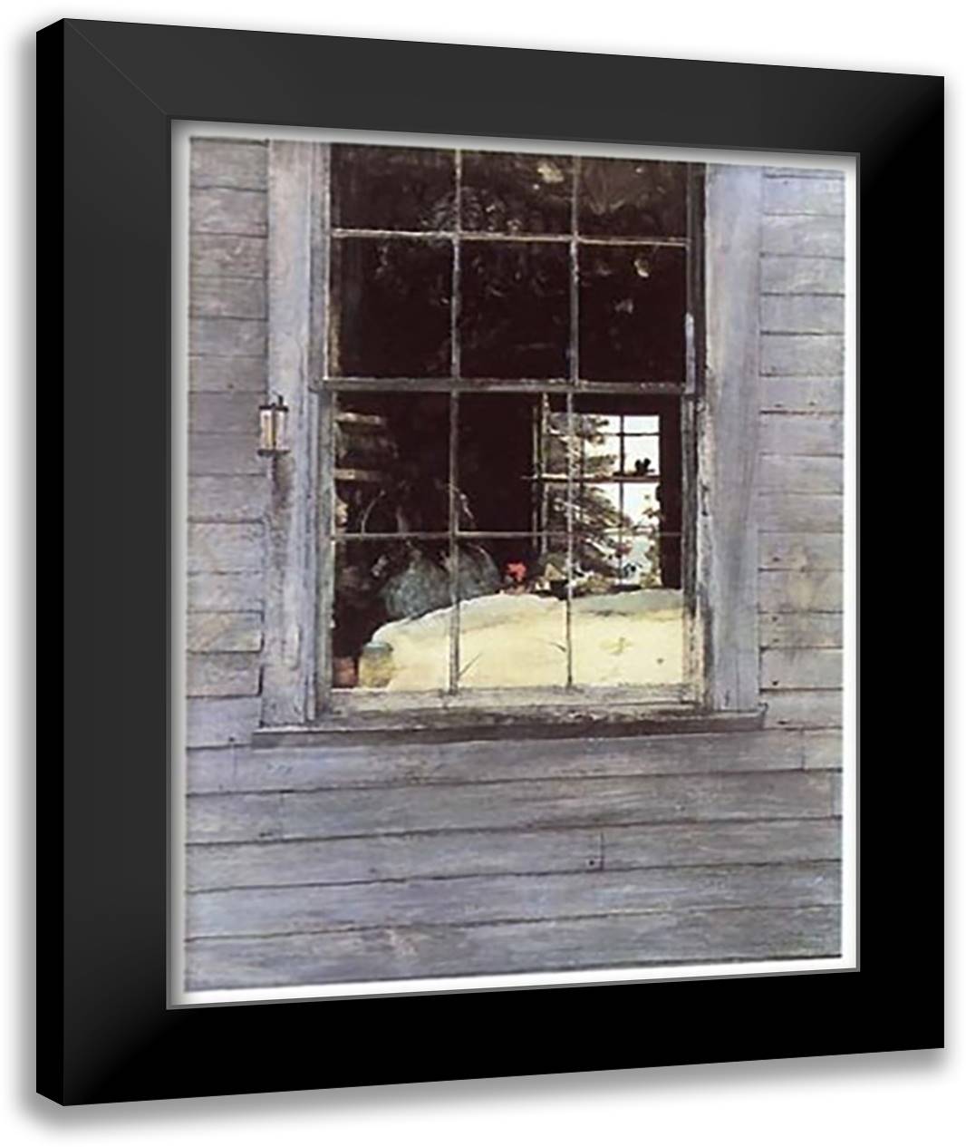 Geraniums 19x25 Black Modern Wood Framed Art Print Poster by Wyeth, Andrew