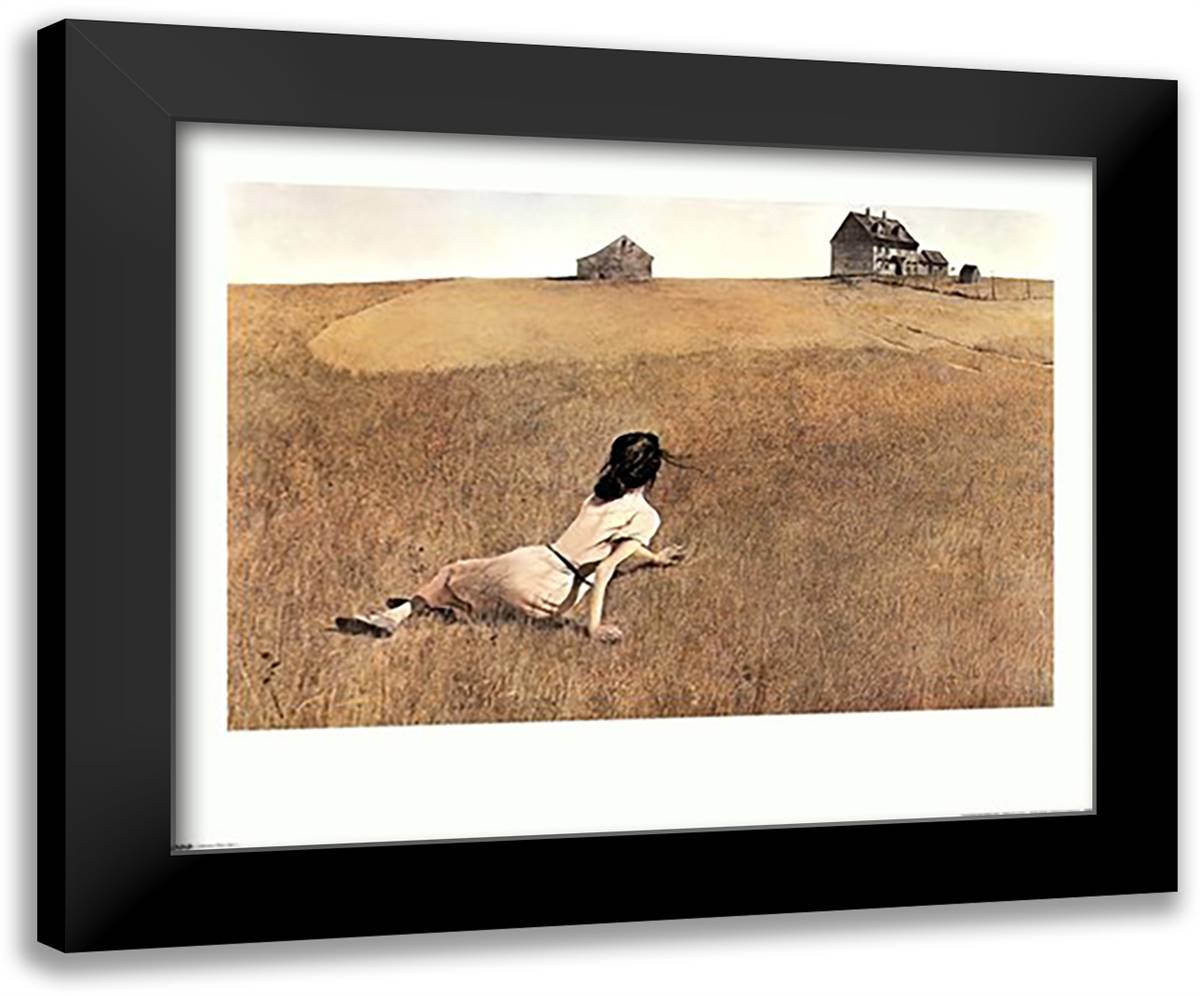 Christina's World, c.1948 34x28 Black Modern Wood Framed Art Print Poster by Wyeth, Andrew
