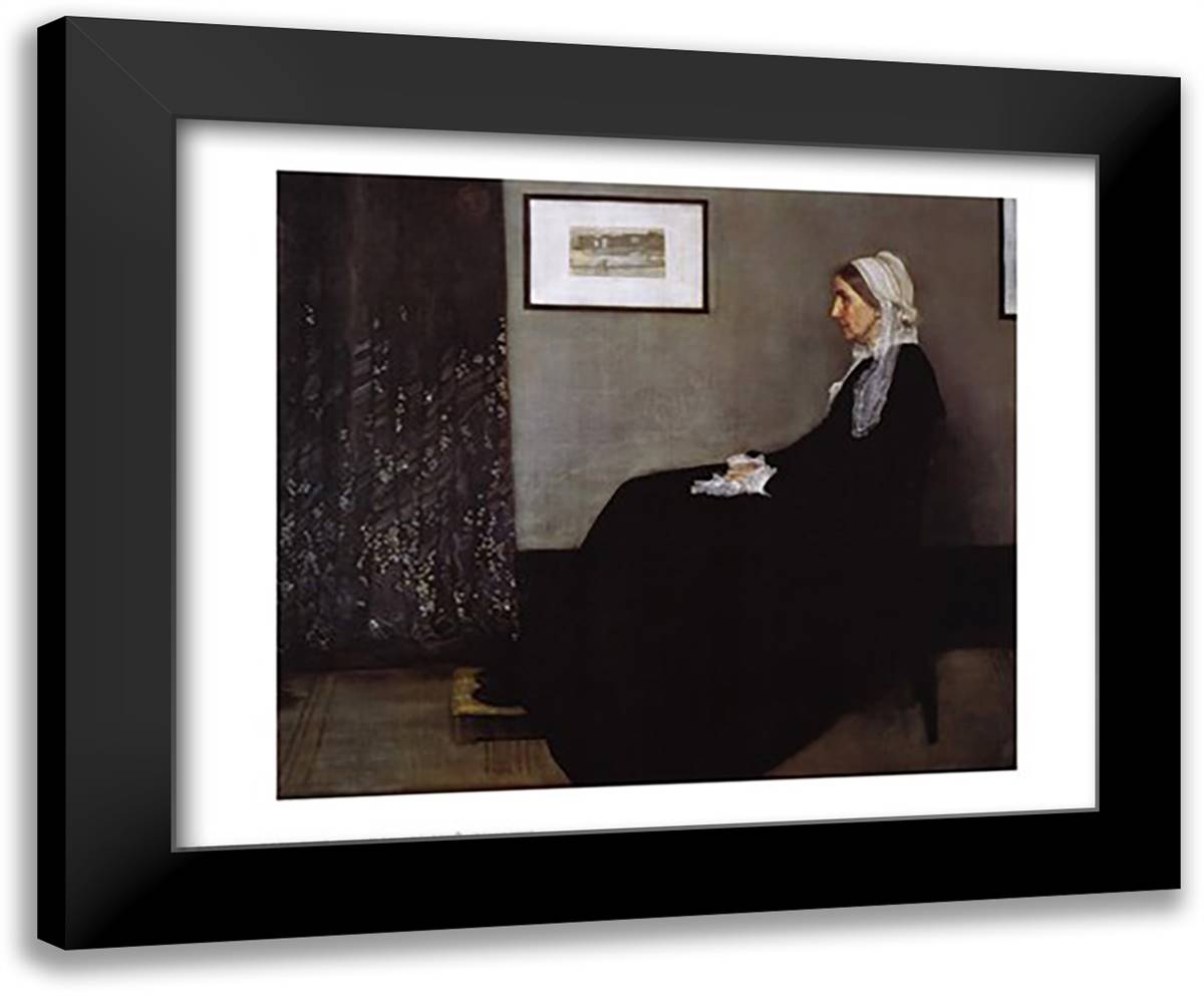 Portrait of the Artist's Mother 34x28 Black Modern Wood Framed Art Print Poster by Whistler, James McNeil Whistler