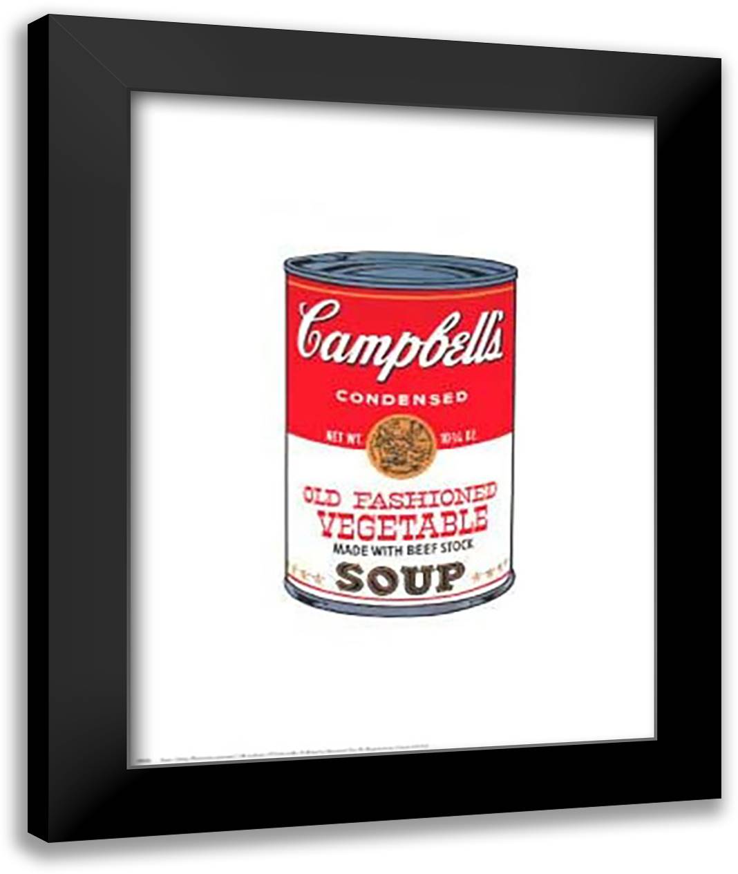 Campbell's Soup (vegetable) 17x26 Black Modern Wood Framed Art Print Poster by Warhol, Andy