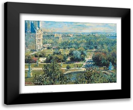 View of Tuileries Gardens 31x24 Black Modern Wood Framed Art Print Poster by Monet, Claude
