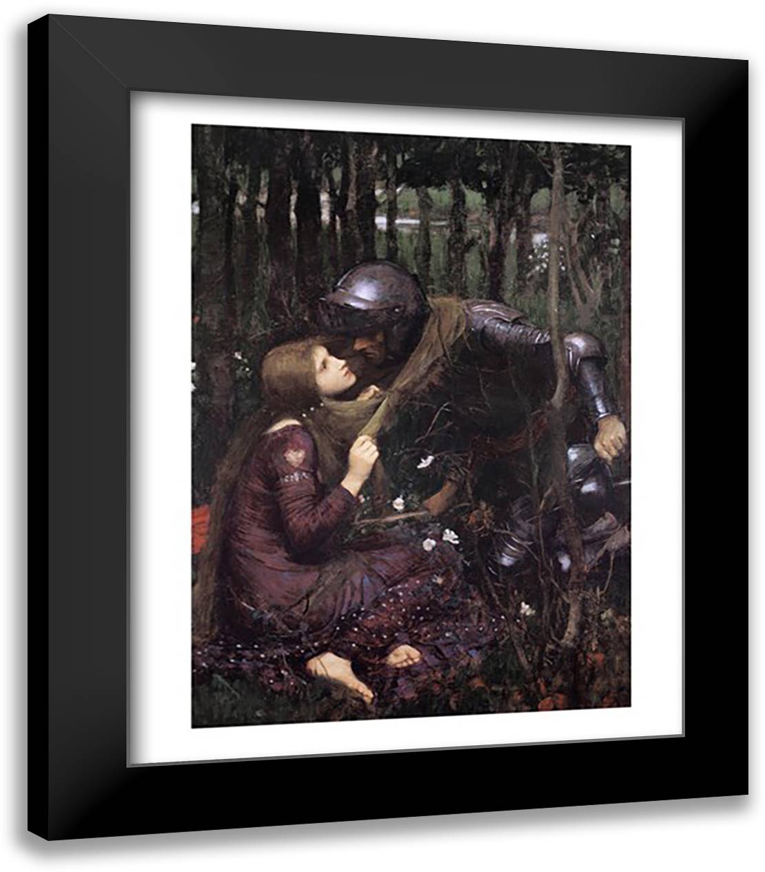 La Belle Dame Sans Merci, c.1893 28x34 Black Modern Wood Framed Art Print Poster by Waterhouse, John William