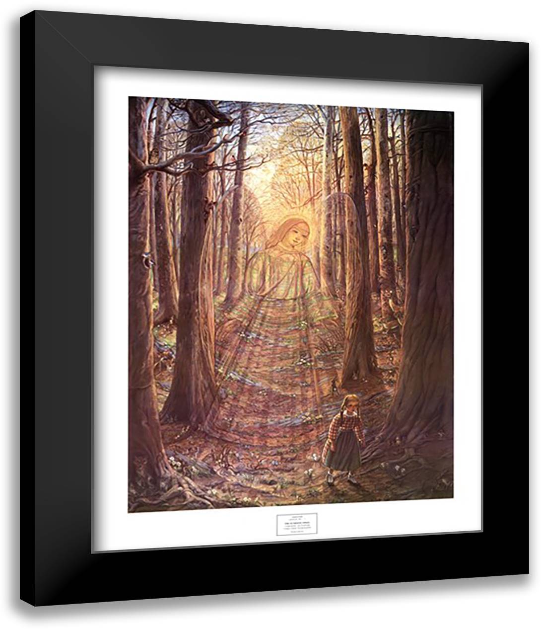 The Guardian Angel 28x35 Black Modern Wood Framed Art Print Poster by Ford, Lauren