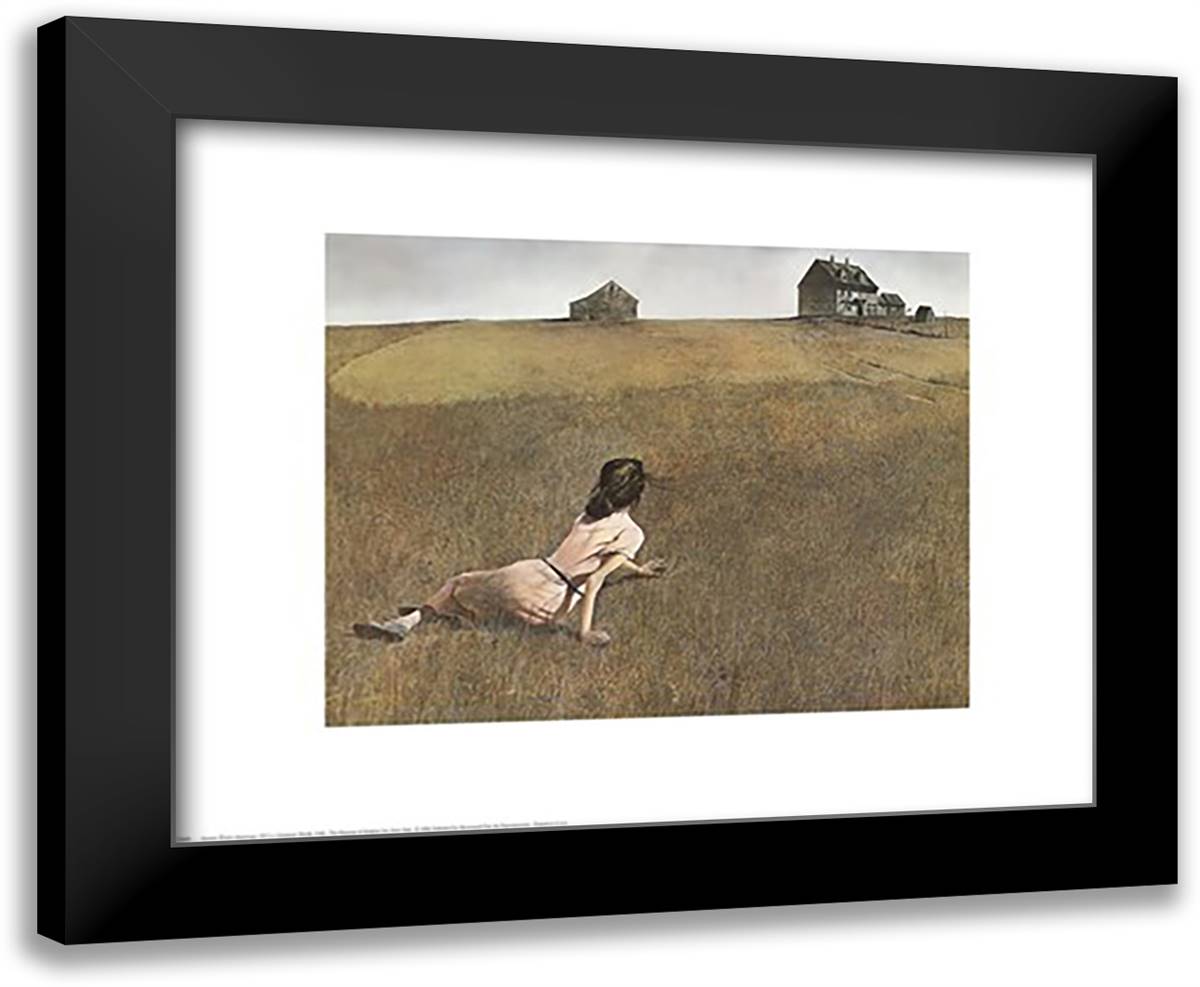 Christina's World, c.1948 24x20 Black Modern Wood Framed Art Print Poster by Wyeth, Andrew