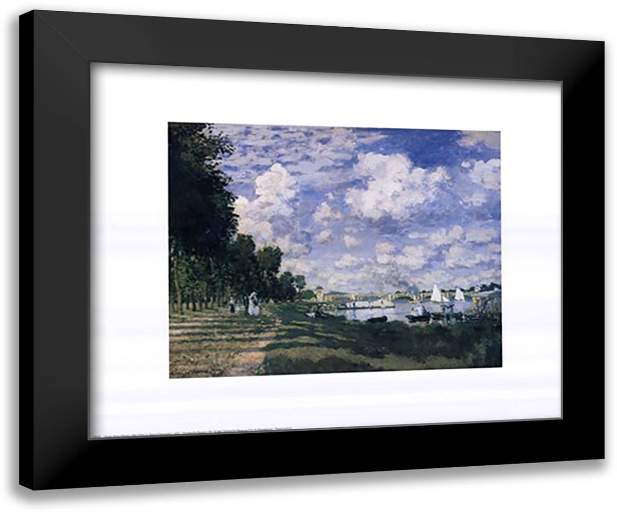 Le Bassin d'Argenteuil 24x20 Black Modern Wood Framed Art Print Poster by Monet, Claude