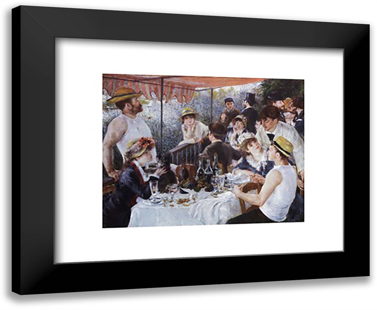 Luncheon of the Boating Party, c.1881 24x20 Black Modern Wood Framed Art Print Poster by Renoir, Pierre-Auguste