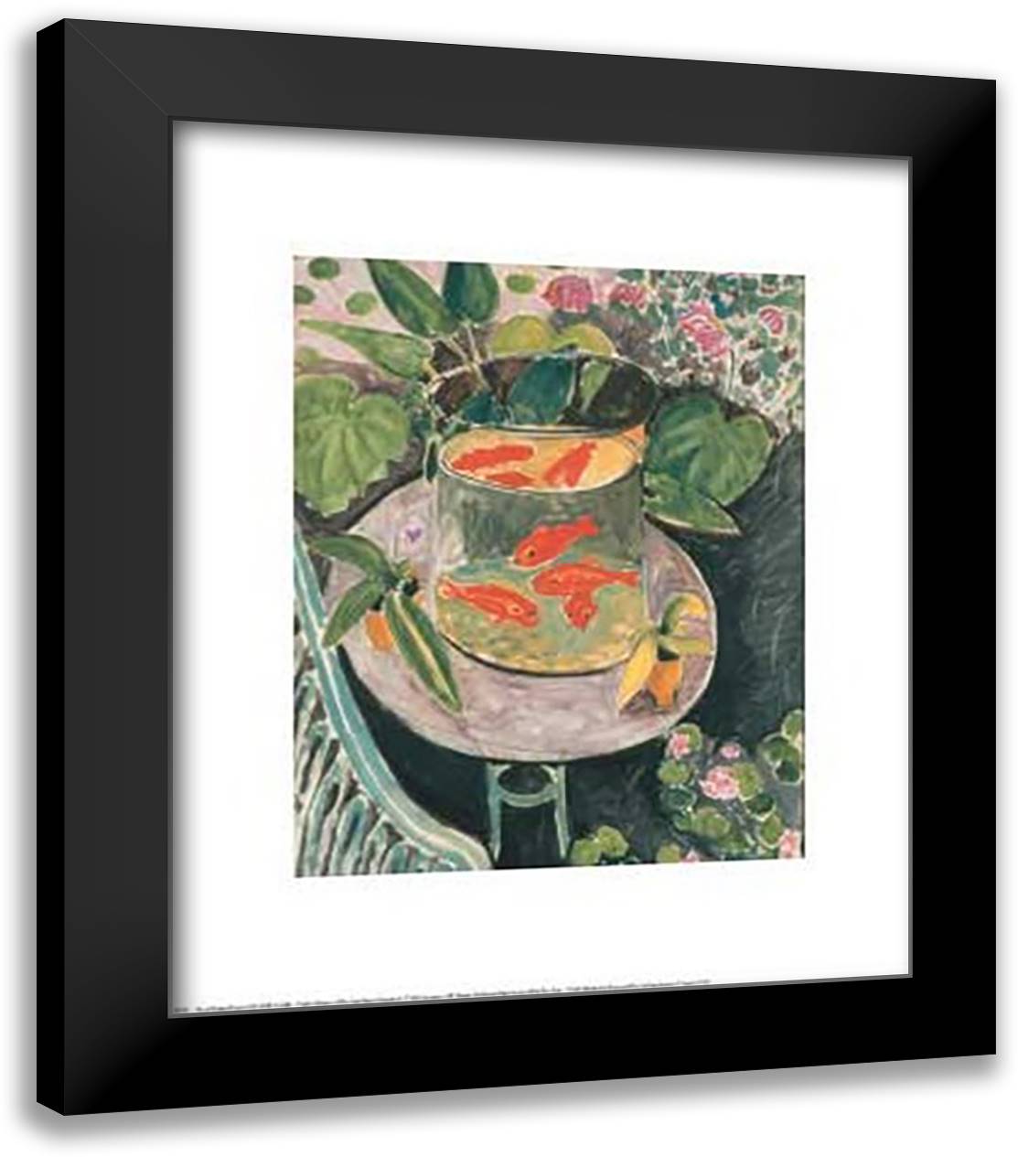Goldfish, 1912 20x24 Black Modern Wood Framed Art Print Poster by Matisse, Henri