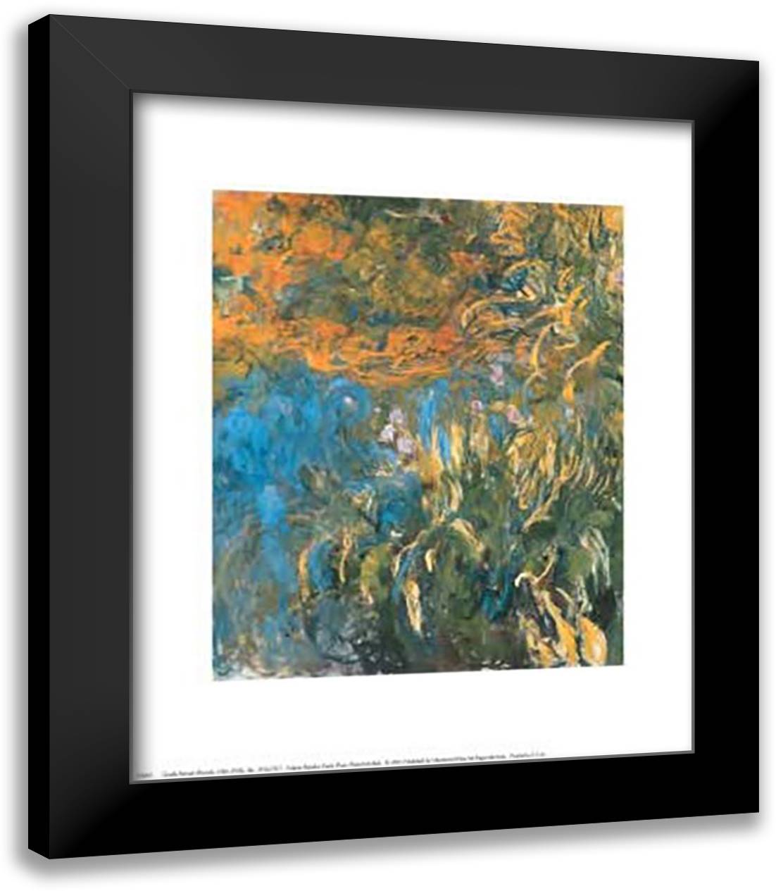 Iris, 1914-1917 12x14 Black Modern Wood Framed Art Print Poster by Monet, Claude