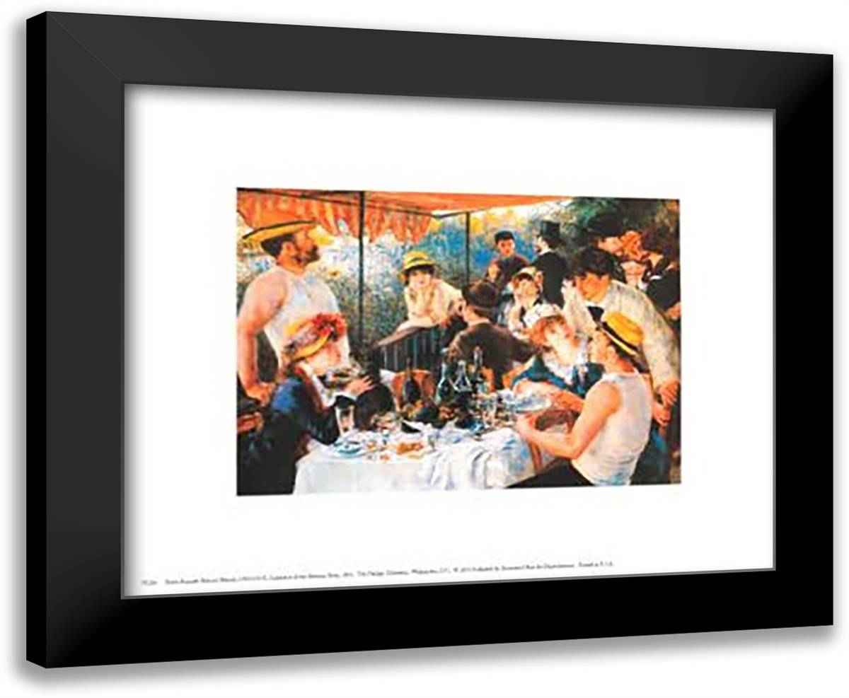 Luncheon of the Boating Party, c.1881 11x9 Black Modern Wood Framed Art Print Poster by Renoir, Pierre-Auguste