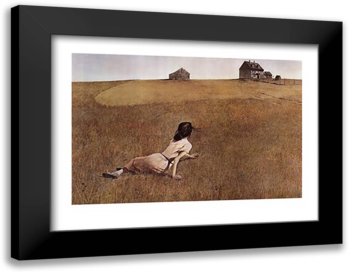 Christina's World, c.1948 36x28 Black Modern Wood Framed Art Print Poster by Wyeth, Andrew