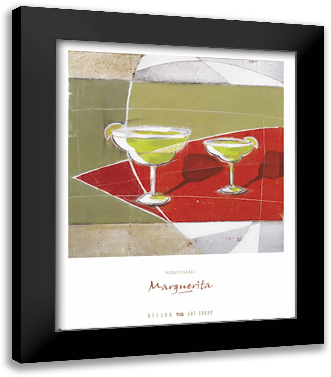 Marguerita 20x20 Black Modern Wood Framed Art Print Poster by Vasali, Niro