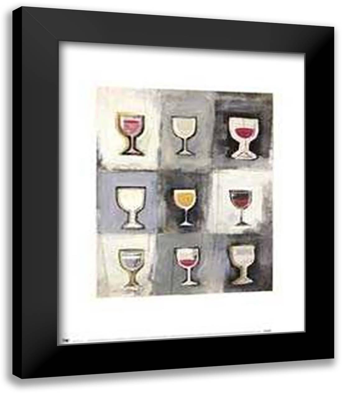 Cabernet 15x18 Black Modern Wood Framed Art Print Poster by Vasali, Niro