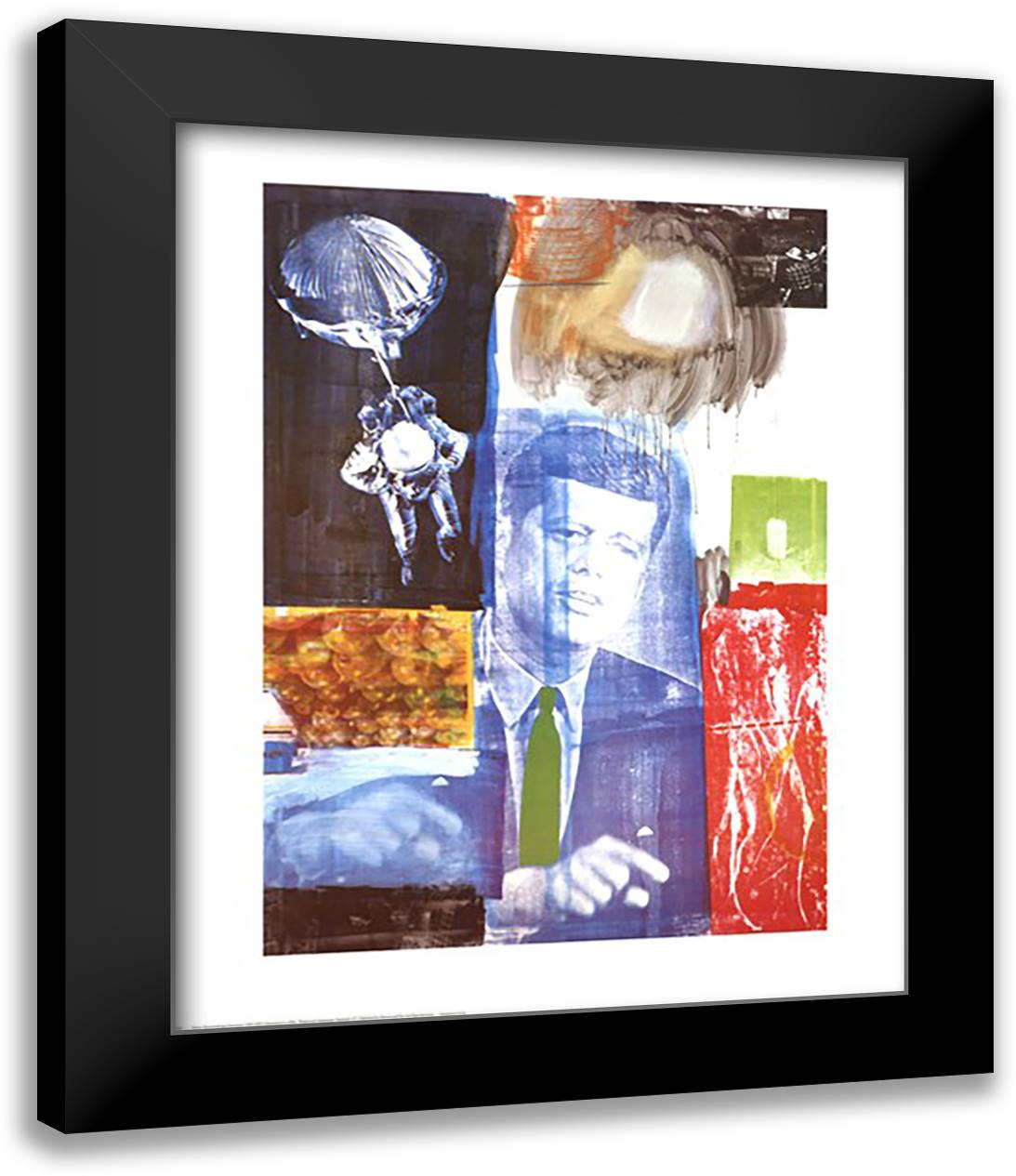 Retroactive 1 26x31 Black Modern Wood Framed Art Print Poster by Rauschenberg, Robert