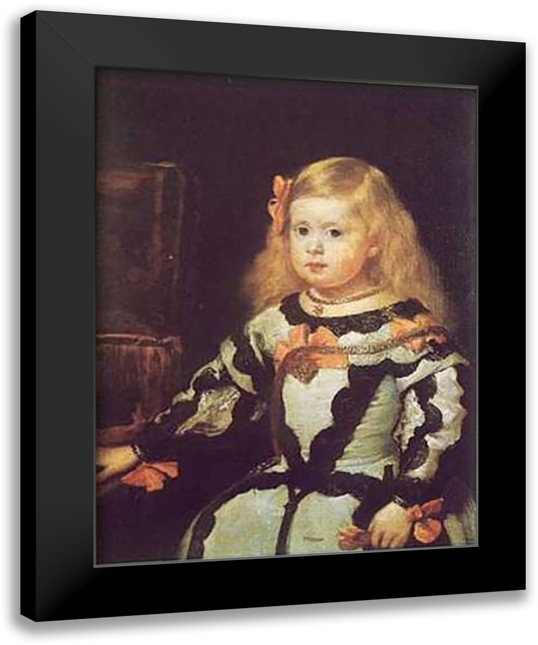 L'infante Marguerite 27x33 Black Modern Wood Framed Art Print Poster by Velazquez, Diego