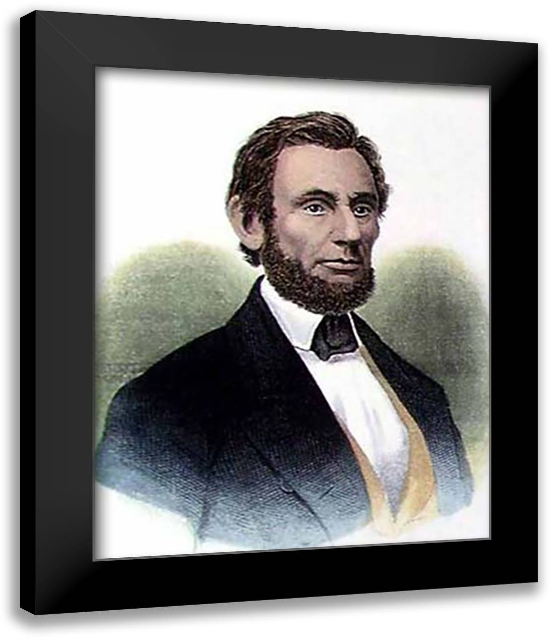 Abraham Lincoln 13x14 Black Modern Wood Framed Art Print Poster by McRae