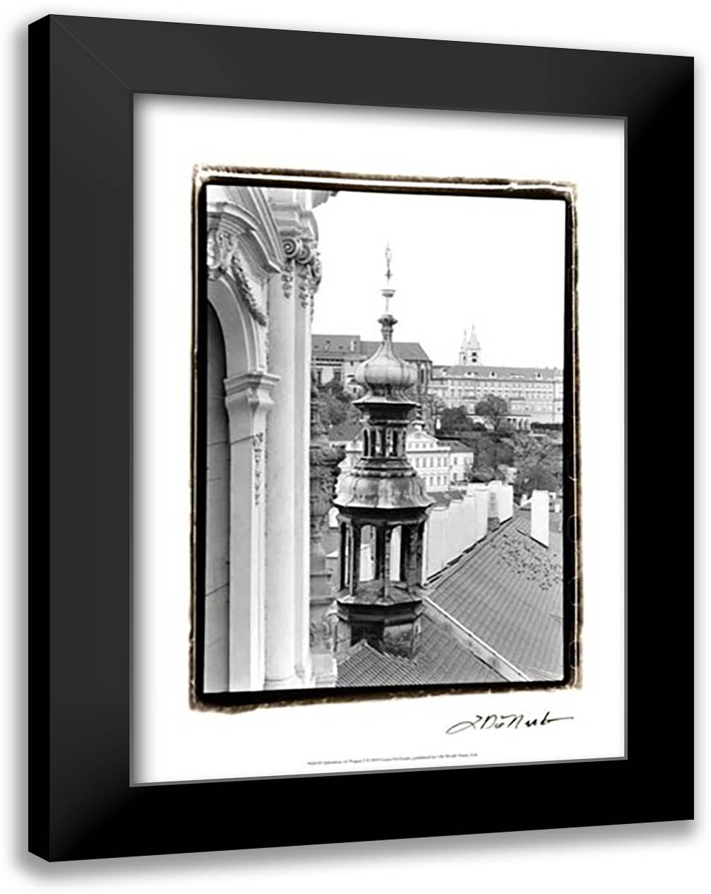 Splendors of Prague I 17x23 Black Modern Wood Framed Art Print Poster by Denardo, Laura