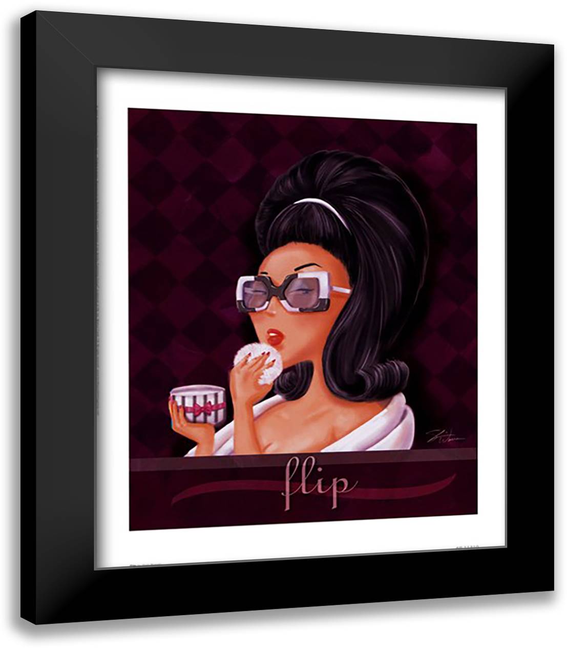 Flip 14x16 Black Modern Wood Framed Art Print Poster by Warren, Shari