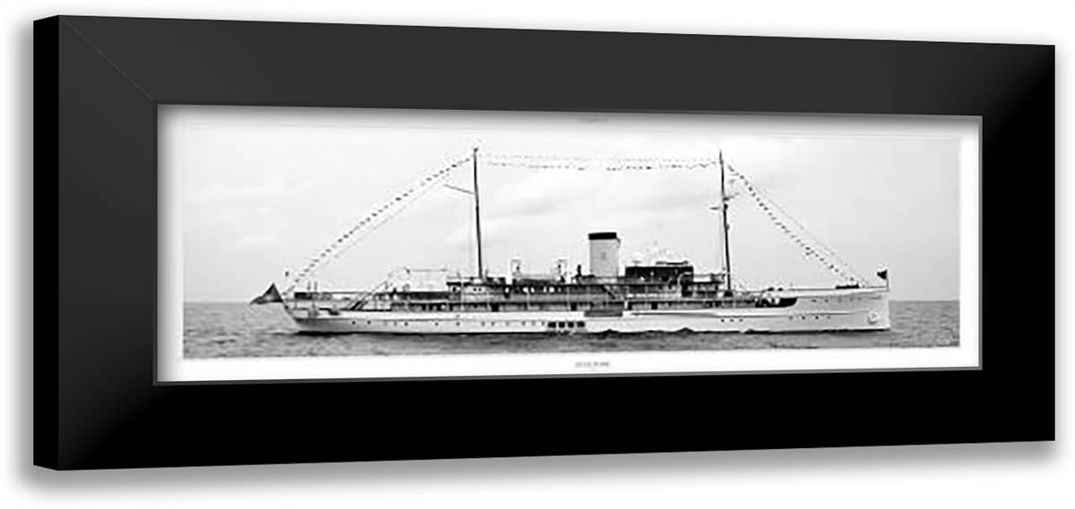 Ss Delphine 1921 40x16 Black Modern Wood Framed Art Print Poster by Plisson, Philip